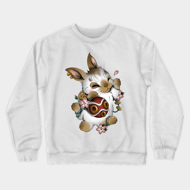 rabbit Crewneck Sweatshirt by sample the dragon